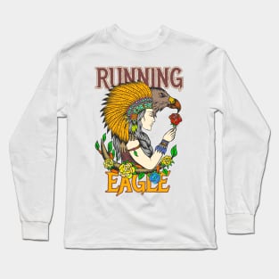 Running Eagle / Native American Girl Long Sleeve T-Shirt